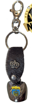 Schl. Anh. Glocke Krone stahl Fellband 9x3cm